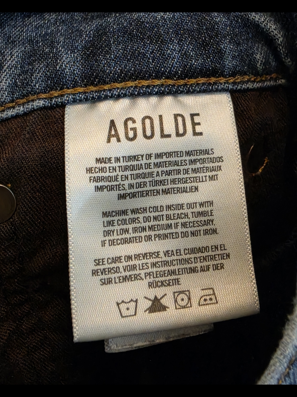 Agolde Willow Mid Rise Slim Straight Jeans Womens 27 Medium Wash (ALTERED) - Picture 7 of 14